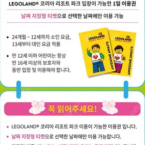 춘천 레고랜드 1일이용권 2인 팝니다