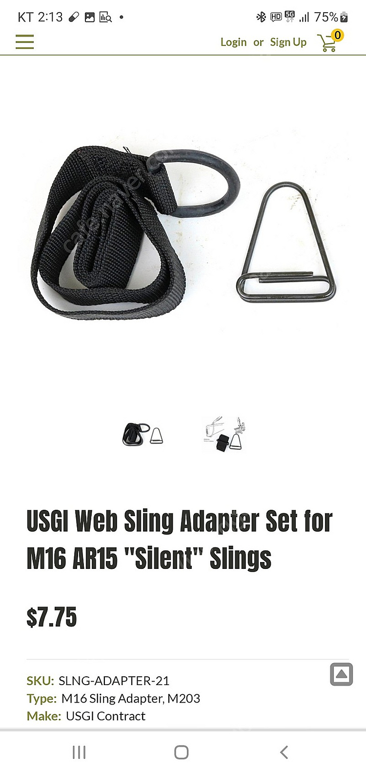미군 USGI  Sling Adapter Set 키덜트 중고나라