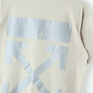 (XL) 빈티지 반팔 티셔츠 면 백프린팅오트밀