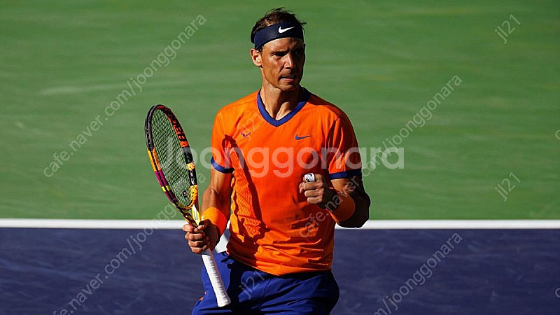 라파엘 나달 오렌지 티셔츠 m (22 인디언웰스 대회 착용)--2