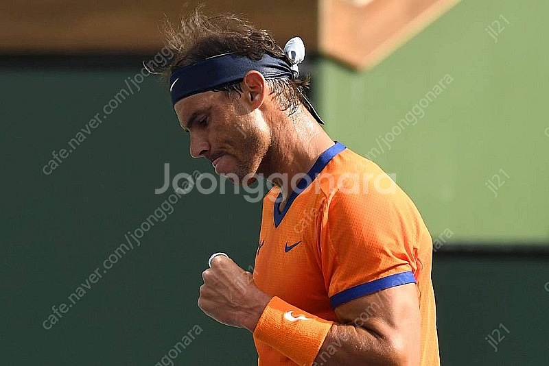 라파엘 나달 오렌지 티셔츠 m (22 인디언웰스 대회 착용)--3