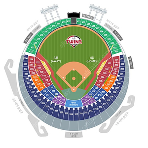 정가양도 6/23일 금 LG vs 롯데 1루 블루 108구역 2연석 양도합니다