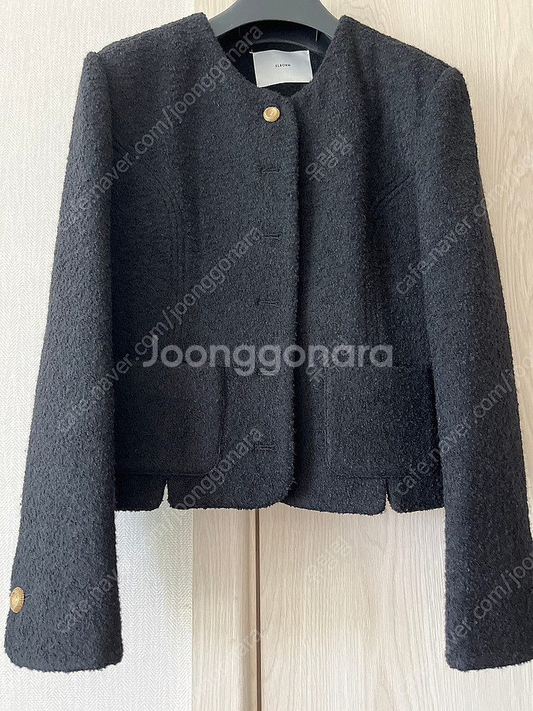 엘보른 트위드 Aubery tweed jacket 36...--1