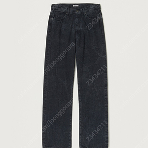 오라리 23ss 셀비지 페이디드 라이트 데님 블랙 4 / Auralee Selvedge Faded Light Denim Pants Lightning Effect Black