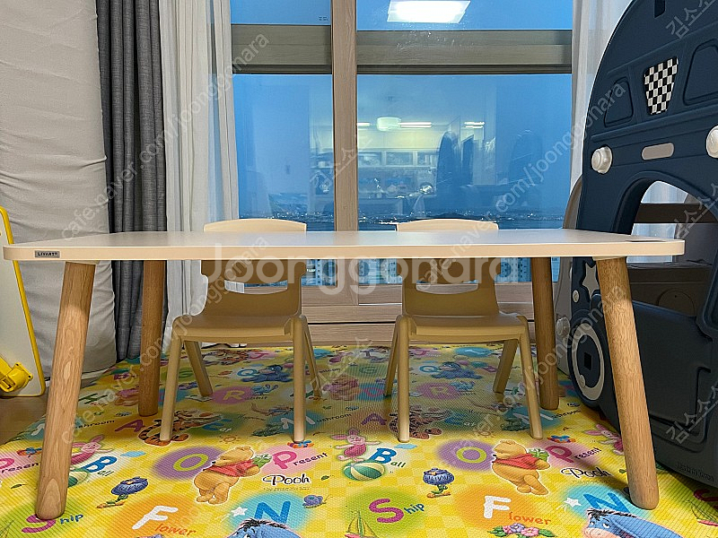 아기 리바트 꼼므 책상 1200 베이지 의자 2 세트--0