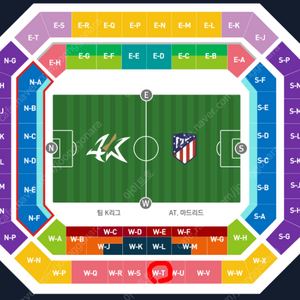 팀K리그 VS AT마드리드 1등석C 2/4연석 팝니다