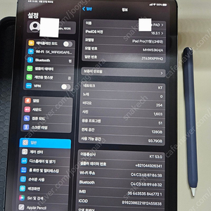아이패드 프로 11인치 3세대 셀룰러 128GB + 애플펜슬2세대 단품