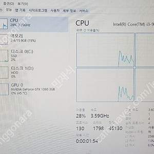 간단한 게임 pc팝니다 i3 9100f gtx1060