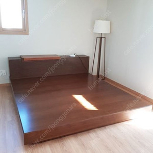 침대 프레임 / 호두나무 원목 저상형 통판침대, 컨디션 좋음