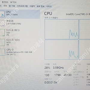 간단한 게임 pc팝니다 i3 9100f gtx1060