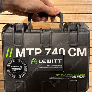 LEWITT MTP 740 CM 핸드형 컨덴서 마이크 팔아요