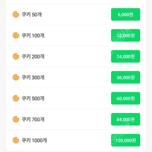 네이버쿠키700개 ,카카오페이지7만원 판매합니다