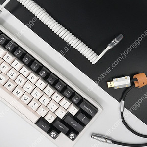 키보드 커스텀 케이블 (geek cable 긱케이블) 흰+검 조합 판매
