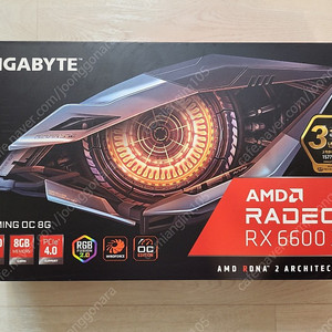 GIGABYTE 라데온 RX 6600 XT Gaming OC D6 8GB 풀박스