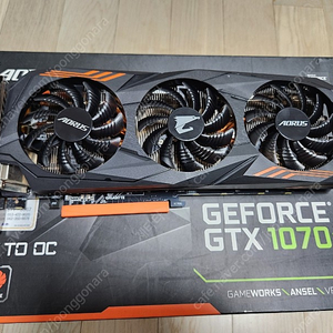 GIGABYTE AORUS 지포스 GTX1070 Ti D5 8GB 어로스 풀박스