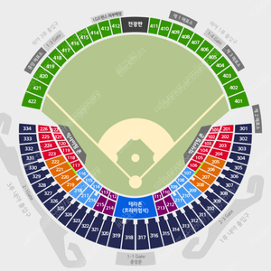 7월11일 한화 vs LG 3루 테이블석 3연석 엘지