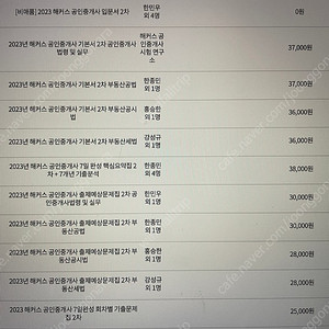 2023 해커스 공인중개사 미개봉 전권20권 35만원