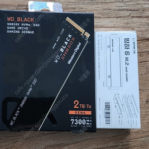 WD BLACK SN850X NVMe SSD 2TB/빙하6 방열판포함