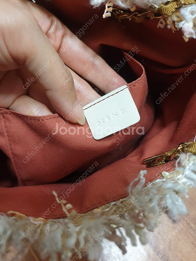 한섬 마인 MINE 트위드 숄더 가방--5