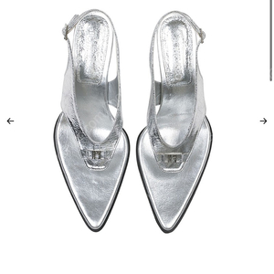 보헤미안서울 240 flip flop leather heel silver