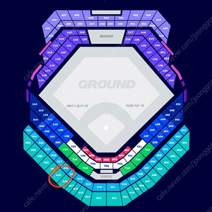 최강야구 4층 지정석 3연석 통로자리