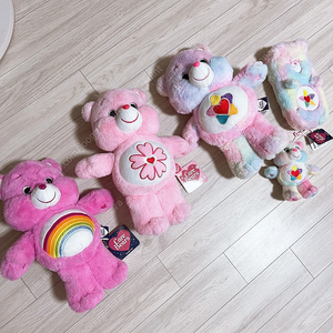 곰돌이인형 곰돌이 케어베어 벚꽃 무지개 트루하트베어 애착인형 필통 키링 carebears 곰인형 일괄 저렴히 판매