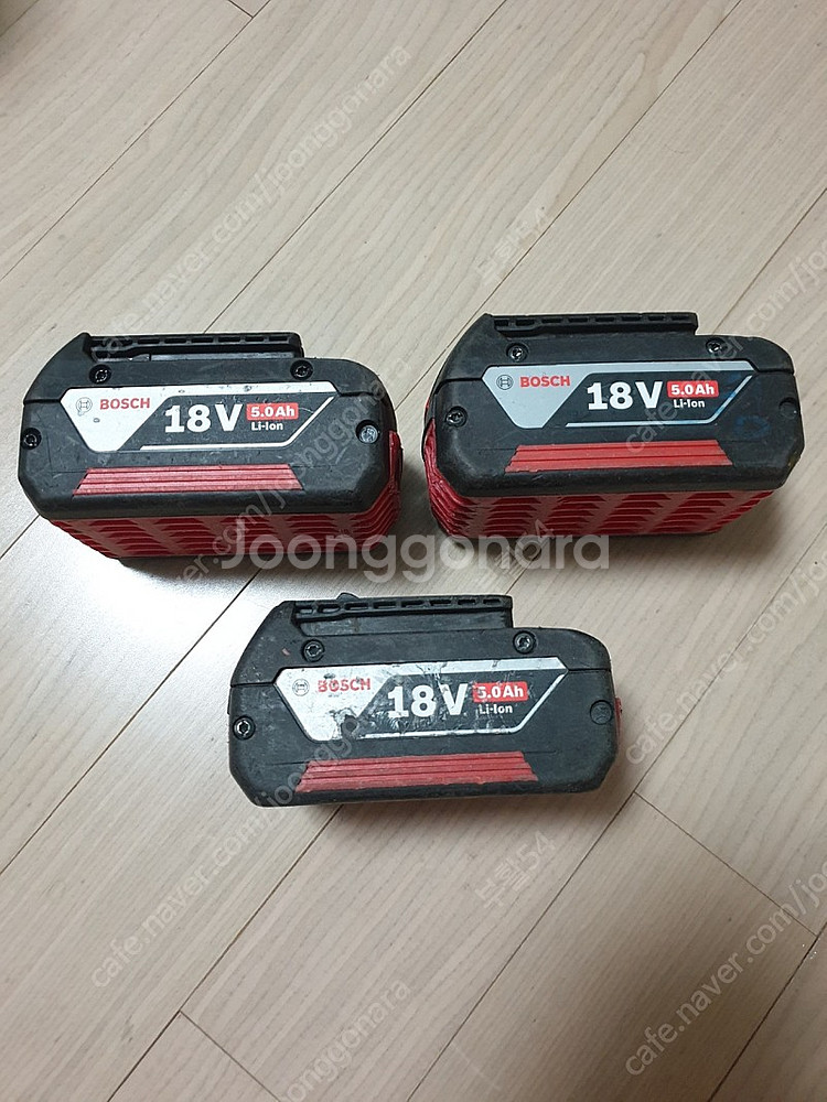 보쉬배터리 18v 5ah 배터리3개--0