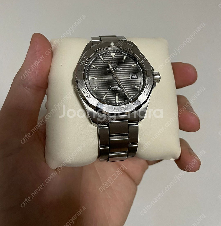 (교환가능) 태그호이어 아쿠아레이서300 스틸 41mm...--2