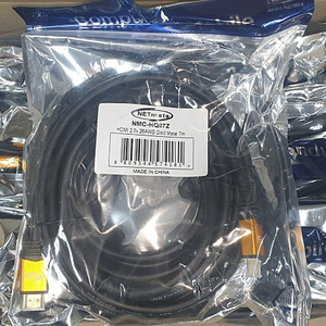 [미개봉 새상품] 강원전자 넷메이트 HDMI 2.0 골드메탈 케이블 (7M) 10개 팝니다.