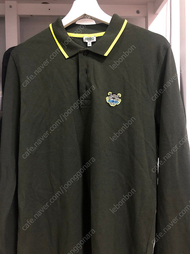 남성 겐조 미니 타이거 폴로티셔츠 카키색 100사이즈 새상품F765PO101 4BA 51 F765PO1014BA51--2