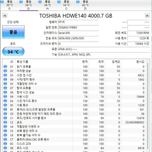 중고 도시바 X300 4TB 팝니다.