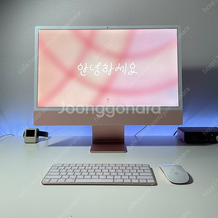 아이맥 24인치 M1 고급형 핑크 팝니다.--0