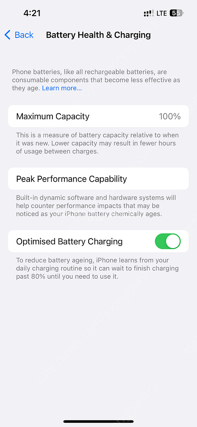 아이폰 13 프로 그린 128GB S급 배터리 100%--6