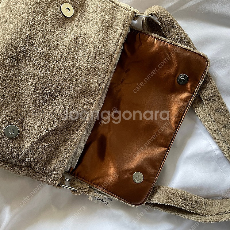 샤넬 정품 빈티지 크로스 털가방--3