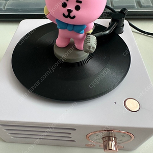 라인프렌즈 BT21 COOKY 쿠기 턴테이블 블루투스 스피커