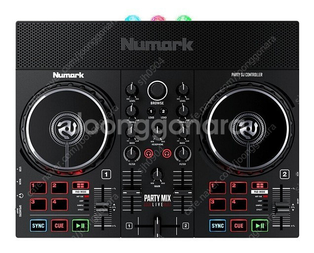 입문체험용으로 좋은 dj 컨트롤러 (numark partymix live) 판매합니다 (스피커자체 장착)--0