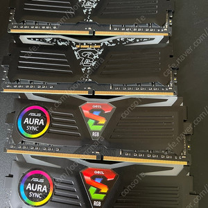 ddr4램 팝니다 게일 슈퍼루스rgb / 슈퍼루스 터프 rgb 8gb 4개