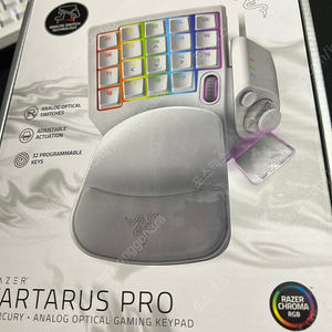 레이저 타르타루스 프로 화이트 팝니다RAZER TARTARUS PRO Mercury White