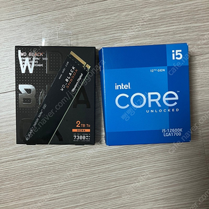 i5 12600k , WD SN850X M.2 NVMe 2테라 팝니다