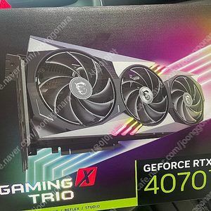 Rtx 4070ti 게이밍 트리오x 팝니다(오늘 리퍼 받은 새제품)