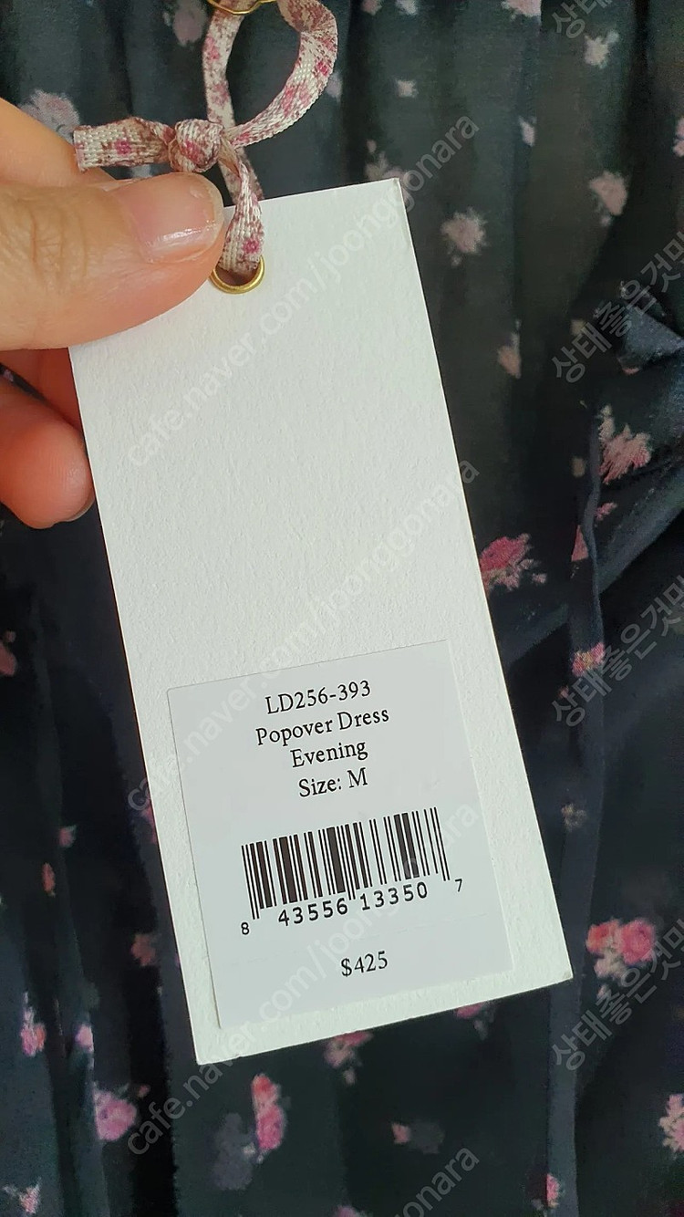 (새상품) 정품 Loveshackfancy (러브쉐이크 팬시) 블랙 시스루 쉬폰 원피스 M 사이즈 이미지