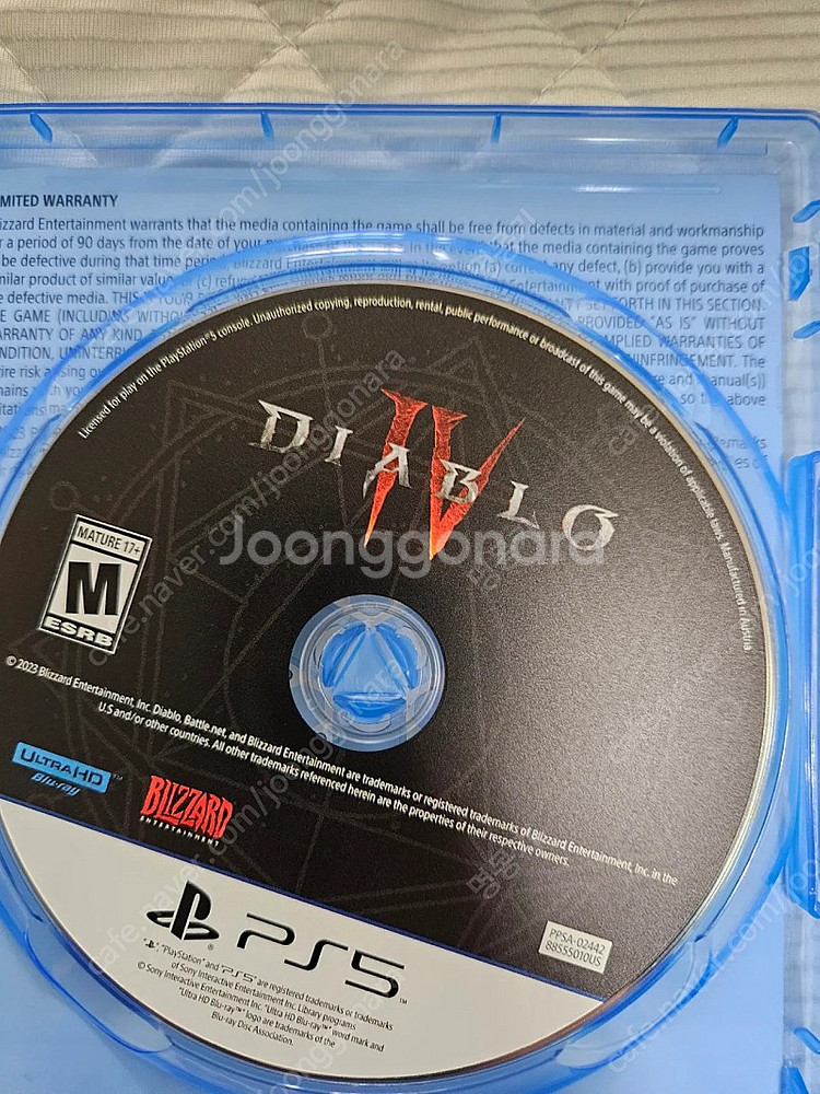 ps5 디아블로4 (코드미사용) 팝니다--1