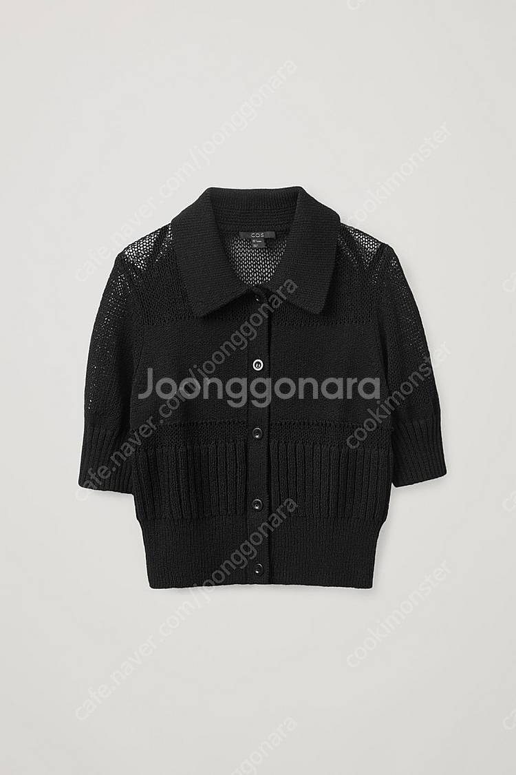 코스 cos 메쉬 패널 반팔 가디건 s 새상품--0