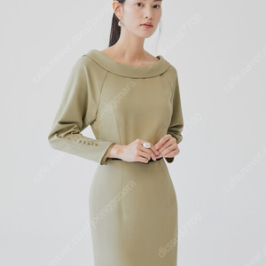 OSCAR Boatneck H-line dress (Olive green) 브라이드 앤 유 원피스 bride and you 시착안한 새제품 55사이즈