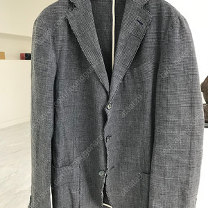 남성 코튼 리넨 자켓 (siviglia denim, size:48)