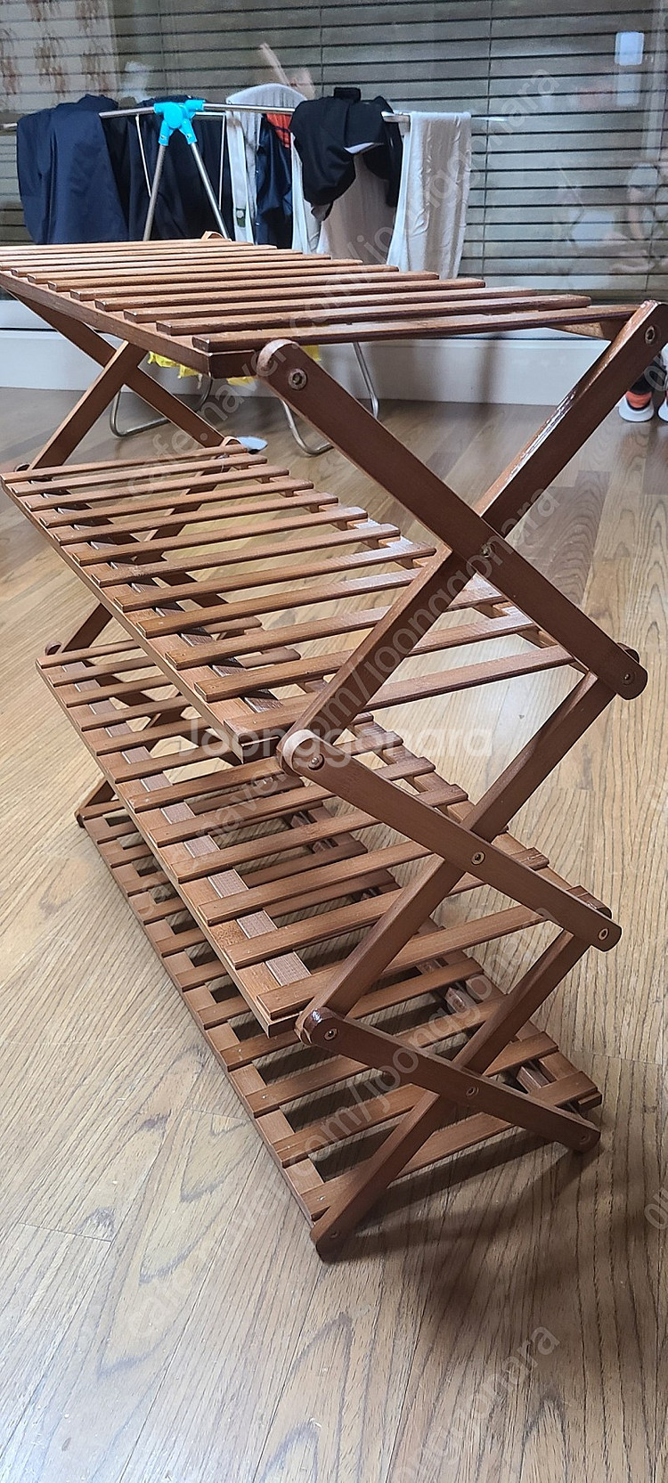 [대전] 감성 캠핑 원목 4단 선반 다목적 선반 우드 쉘프--1