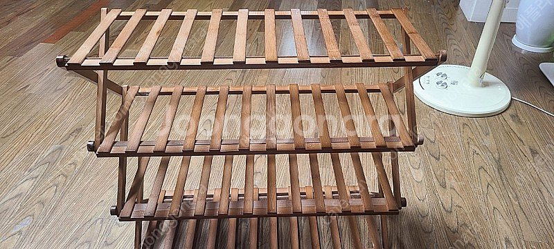 [대전] 감성 캠핑 원목 4단 선반 다목적 선반 우드 쉘프--2