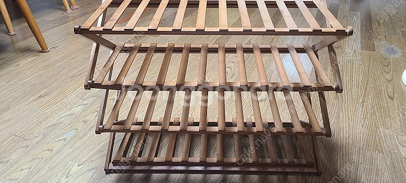 [대전] 감성 캠핑 원목 4단 선반 다목적 선반 우드 쉘프--4