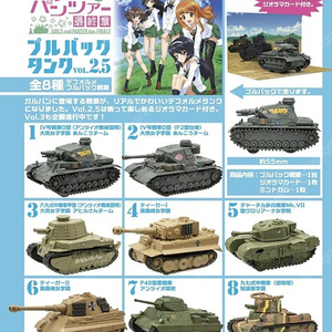 일본 카이요도 태엽탱크 SD 전차 ﻿걸즈 & 판처 극장판 풀백탱크 VOL.2.5 - 8종 세트 판매