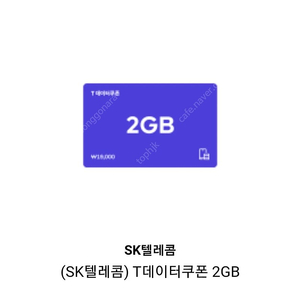 SK 데이터쿠폰 5GB/2GB